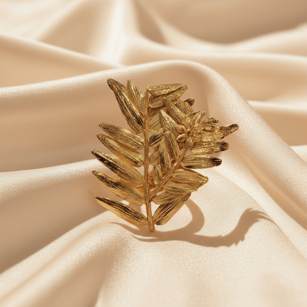 Anillo Hoja Romeron Mediana