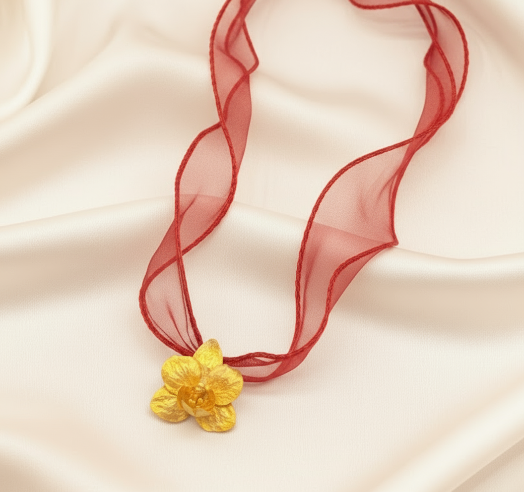 Collar Lazo Orquidea Phalaenopsis