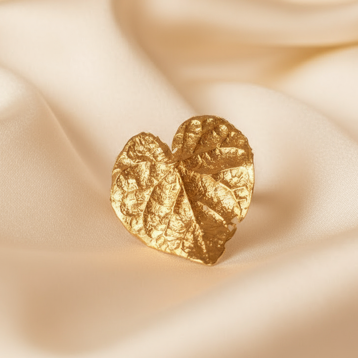 Anillo Hoja Corazon