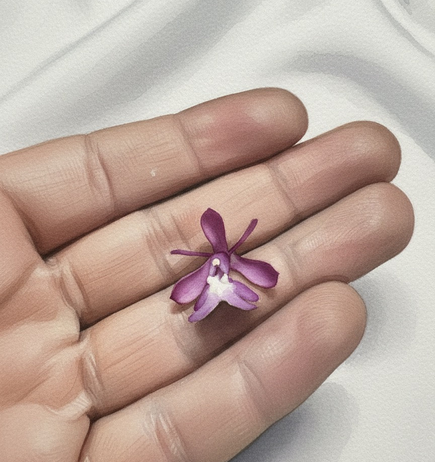Aretes Orquidea Capricornu Cascada con Aguamarina