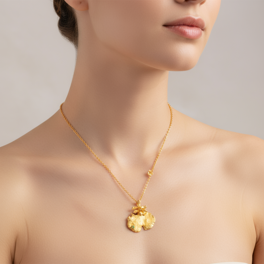 Collar Orquidea Dama Danzante