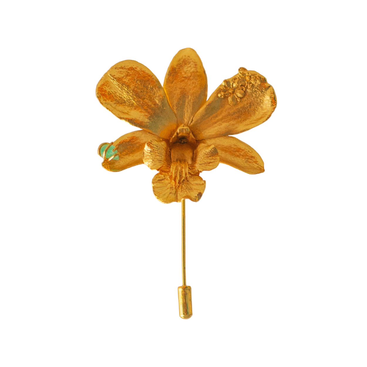 Broche Orquidea Dendrobium Sauco Esmeralda