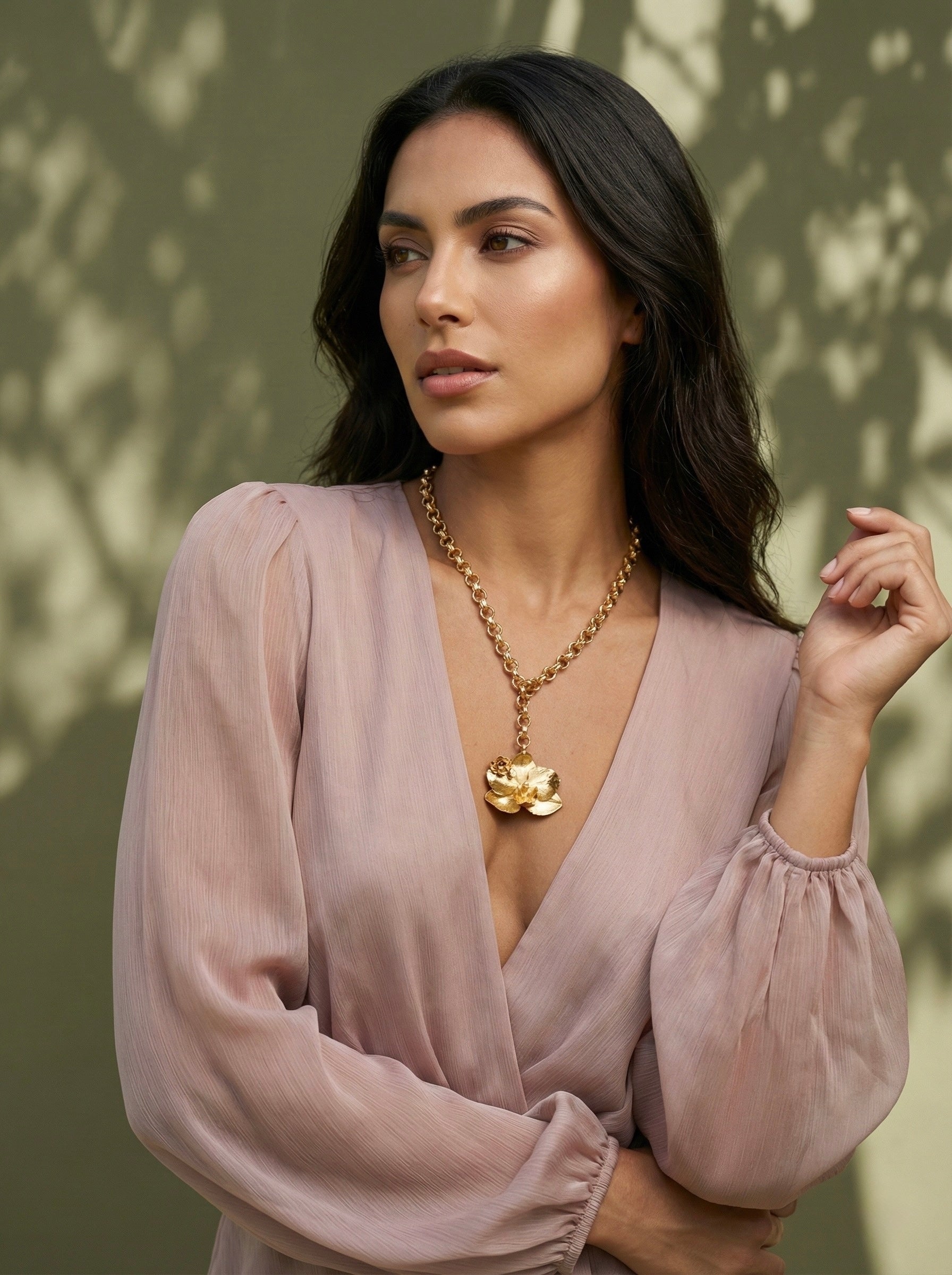 Collares Largos Orquidea