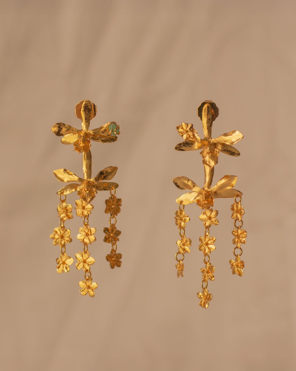 Aretes Orquidea - Liz de la Cruz Handmade Jewelry