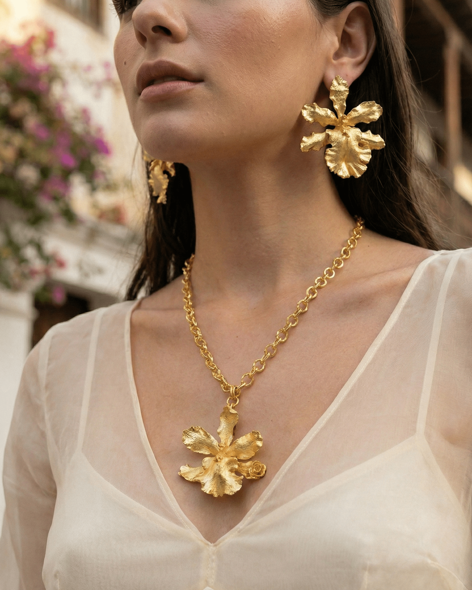 Collares Orquidea - Liz de la Cruz Handmade Jewelry