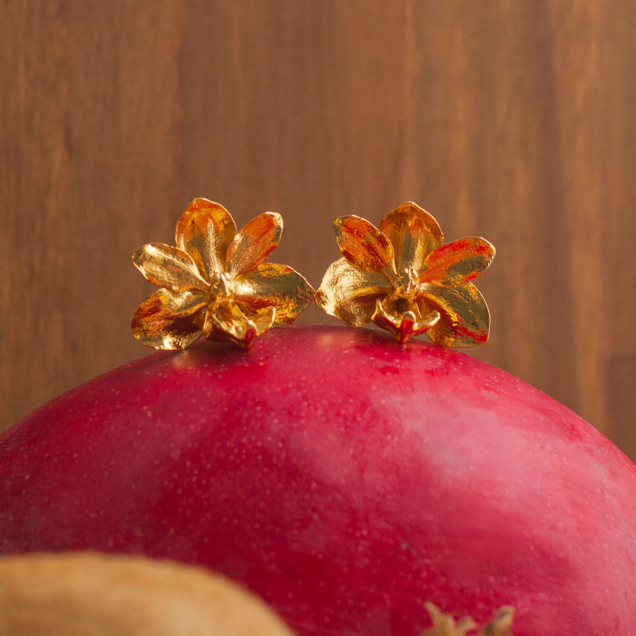 Aretes Topo Orquidea Vanda Baby