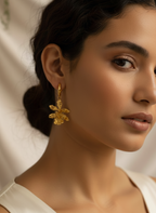 Aretes Candonga Orquidea Chocolate