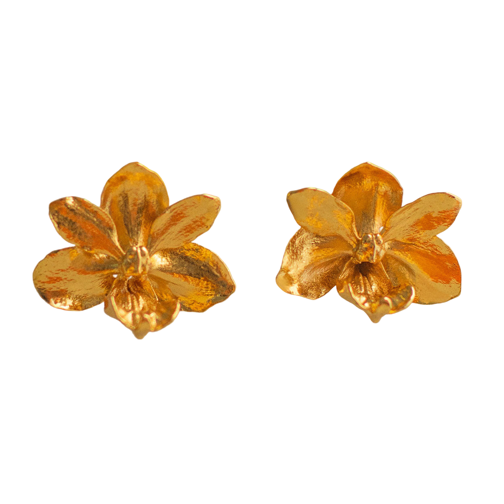 Aretes Topo Orquidea Vanda Baby