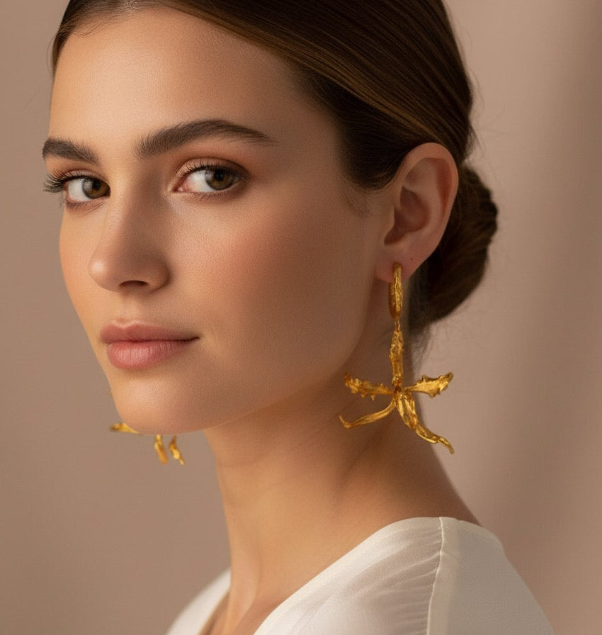 Aretes Candonga Orquidea Cyrtochilum Revolutum