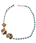 Three-Leaf Ivy Quartz Choker Necklace