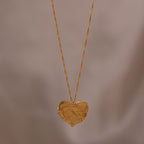 Gargantilla Hoja Myrtus Corazon Inmortalizado