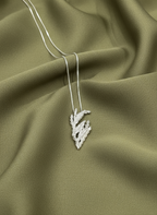 Gargantilla Hoja de Pino Pequeño Plata Ecológica