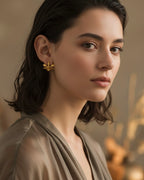 Aretes Topo Orquidea Prosthechea Sceptra