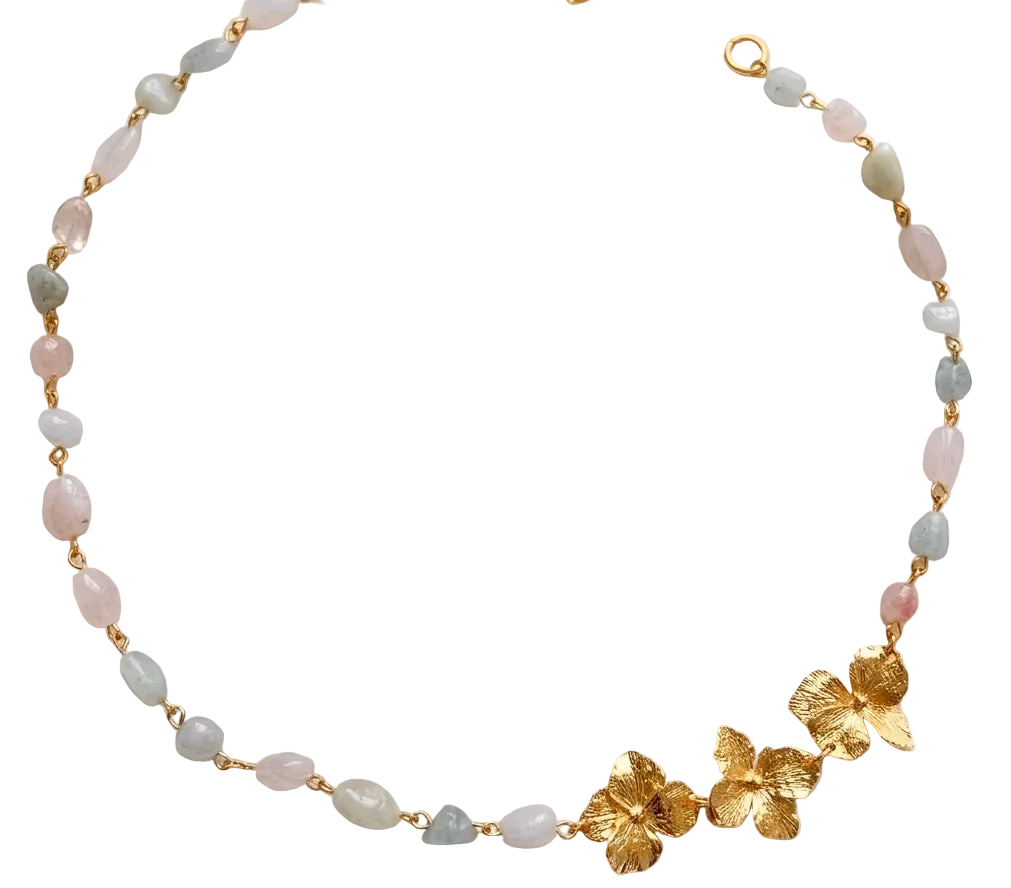 Collar Choker Cuarzos Tres Hortensia