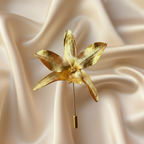 Broche Prendedor Orquidea Lluvia de Cereza