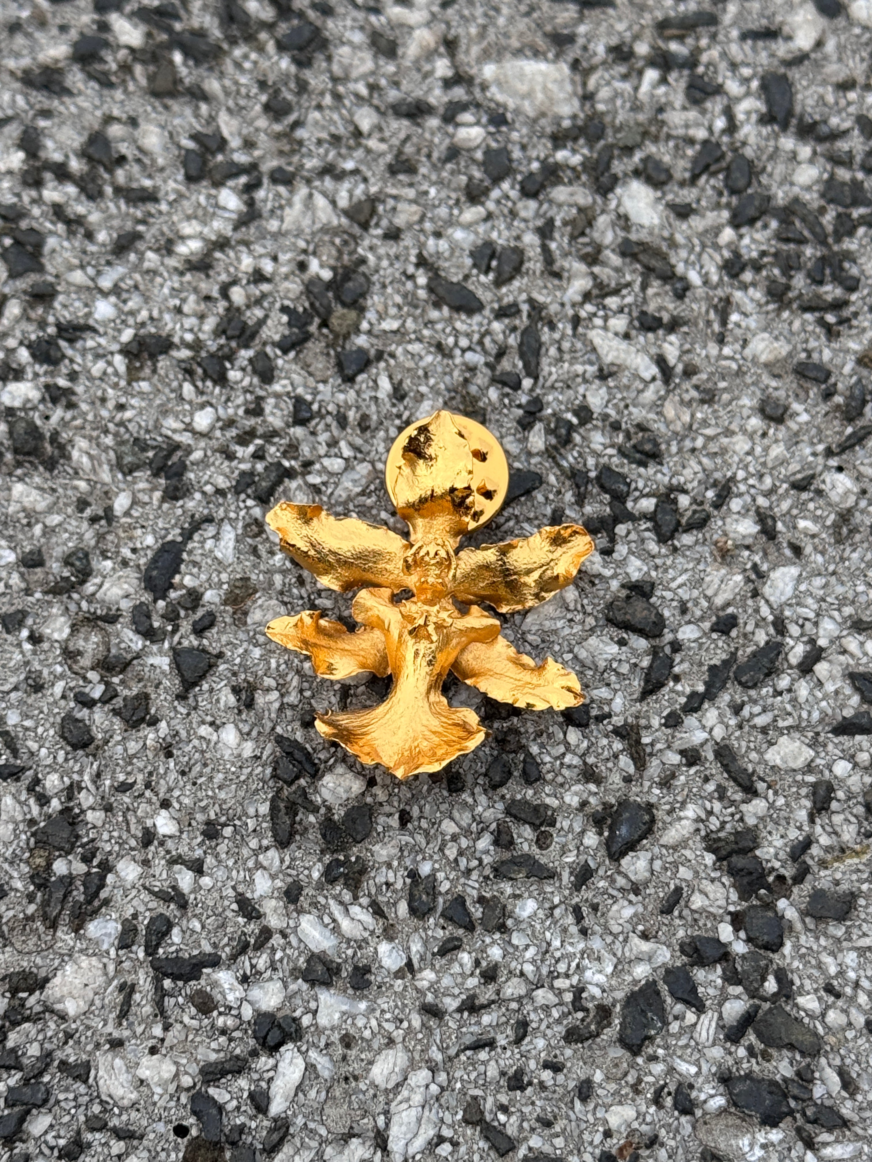 Broche Prendedor Orquidea Chocolate