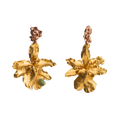Aretes Orquidea Odontoglossum en verde Esmeralda
