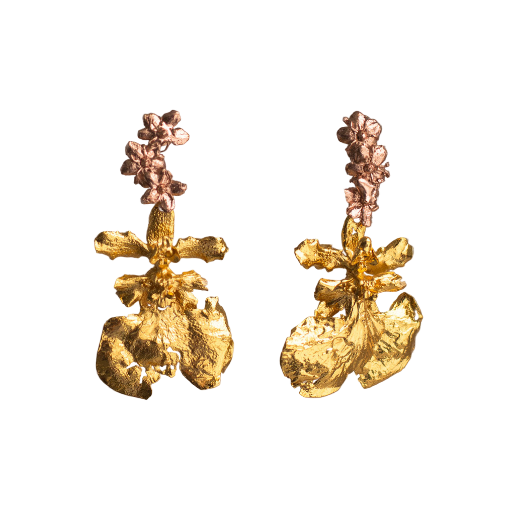 Aretes Saucos Orquidea Dama Danzante