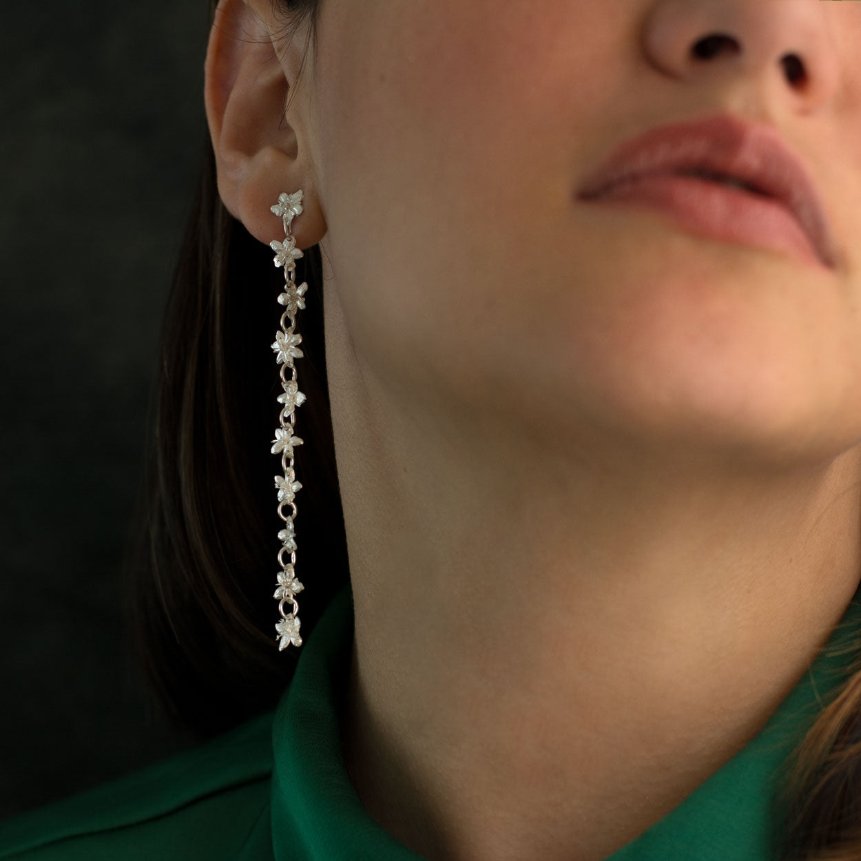 Aretes Large Sauco Plata Ecológica