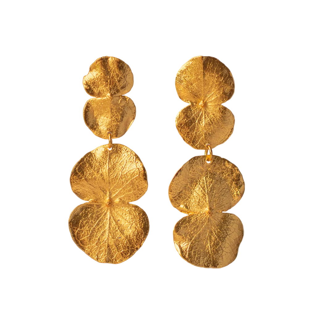 Aretes Dos Hojas Eucalipto