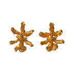 Aretes Topo Orquidea Chocolate