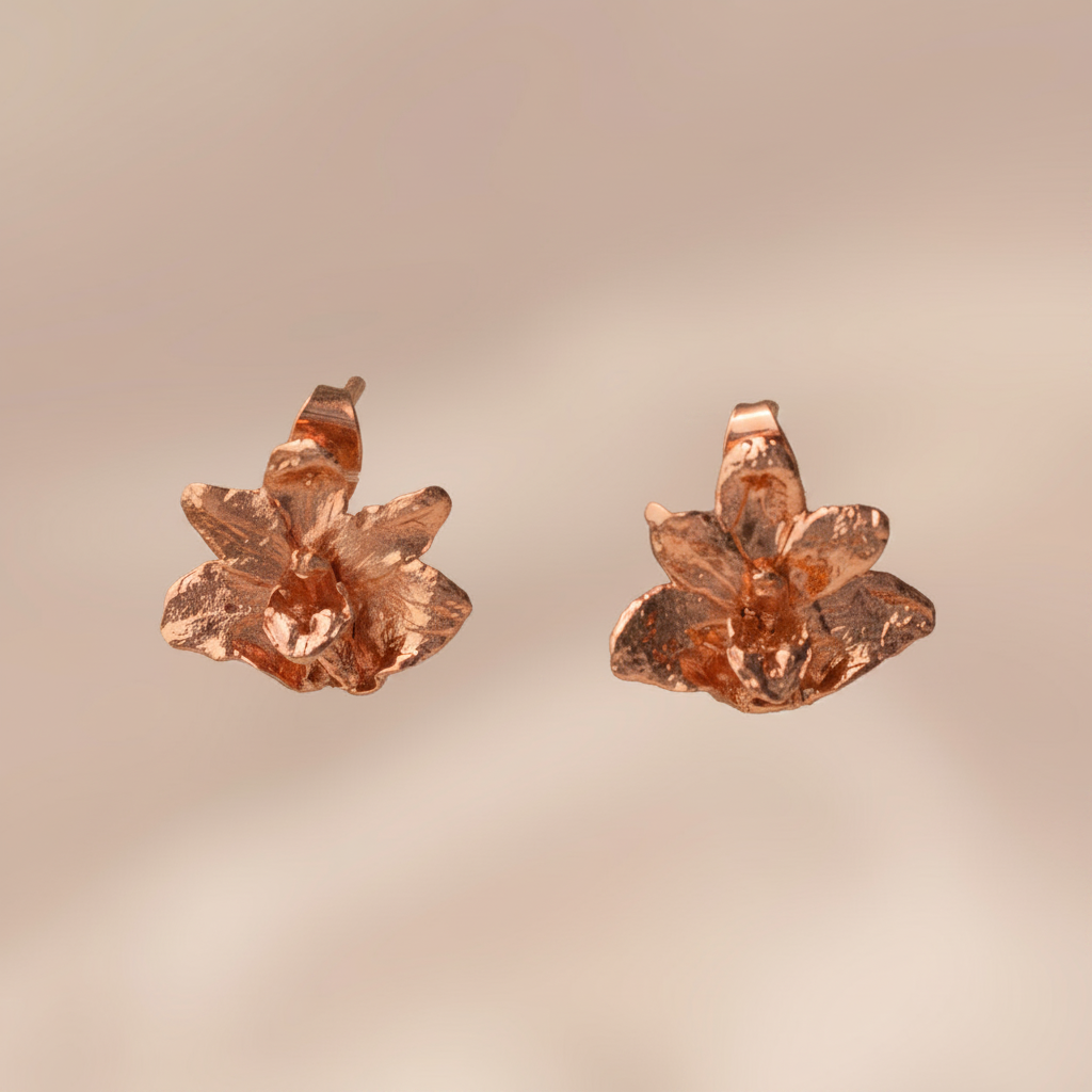Aretes Topo Orquidea Maxilaria