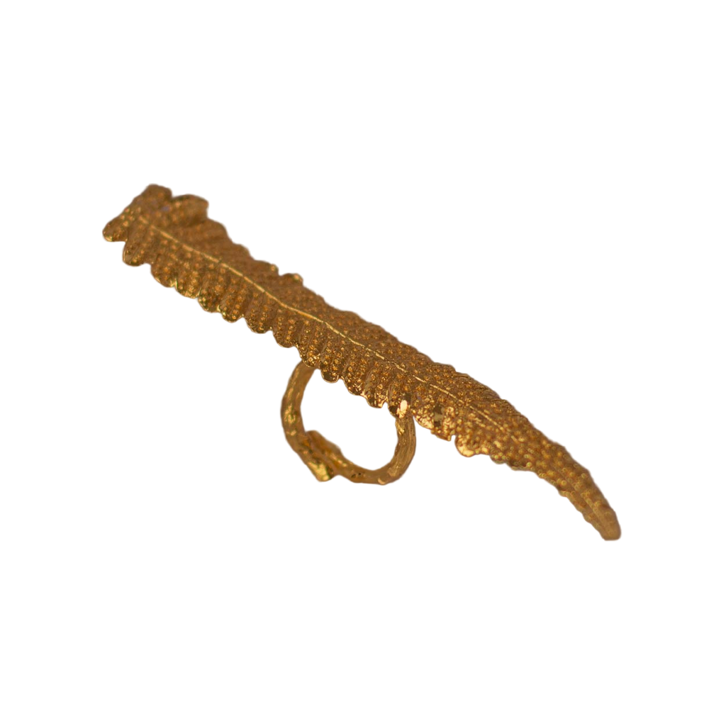 Anillo Hoja Helecho Grande