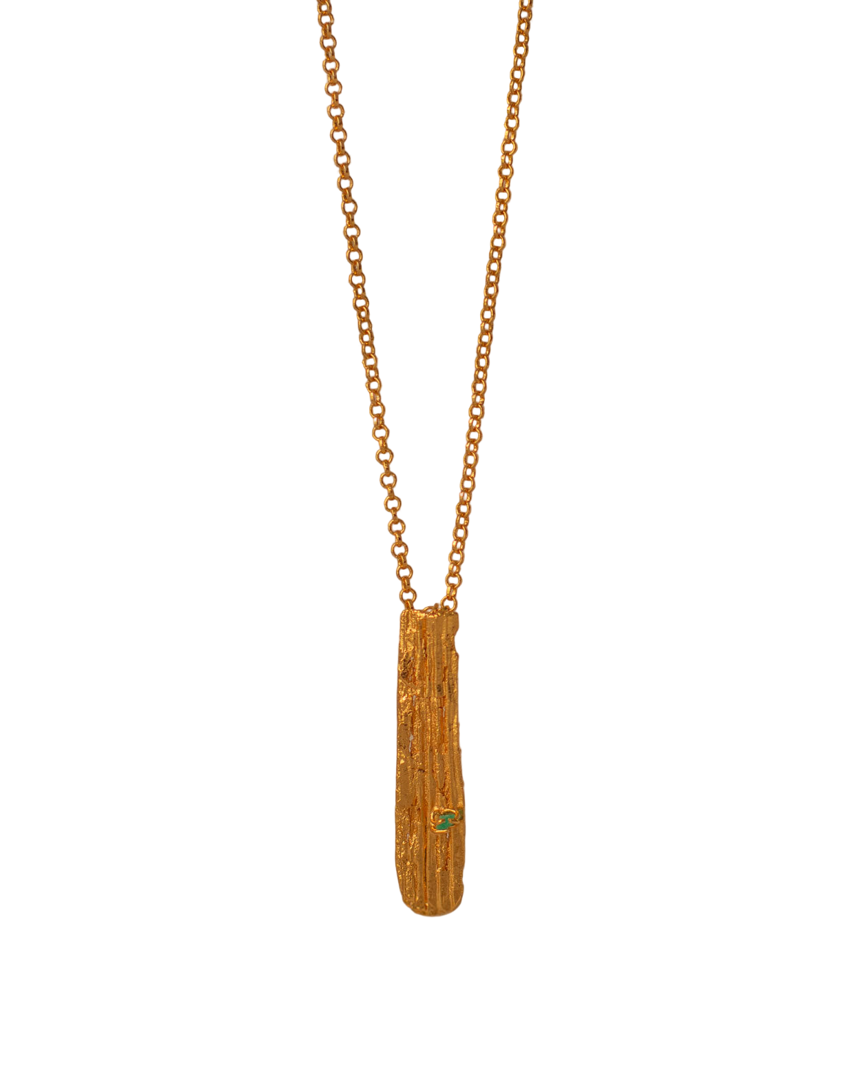 Collar Corteza Palma Esmeralda