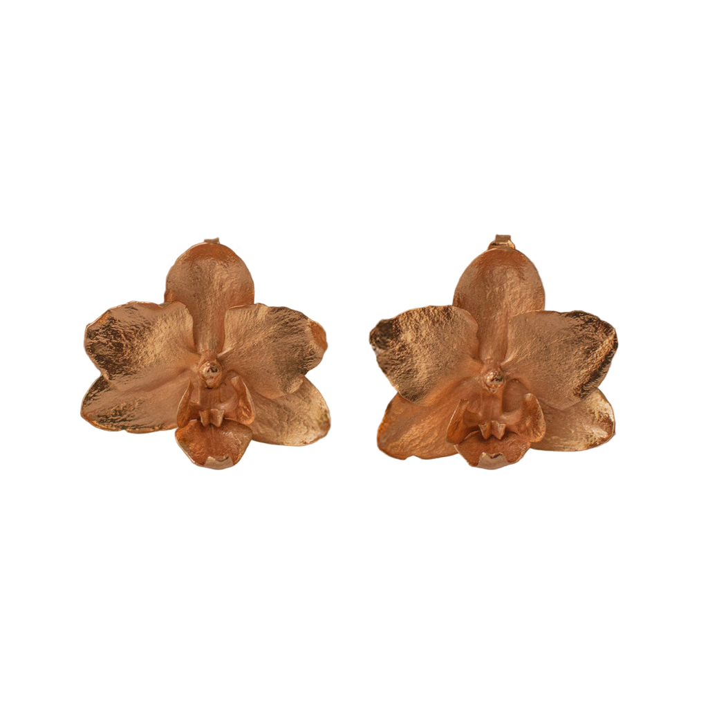Aretes Topo Orquidea Phalaenopsis Baby