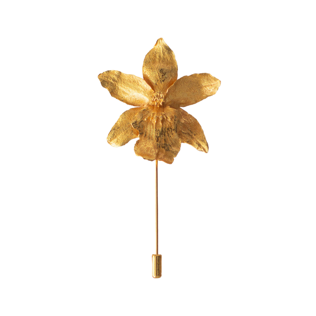 Broche Orquidea Red Fire