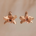 Aretes Topo Orquidea Dendrobium Nobile
