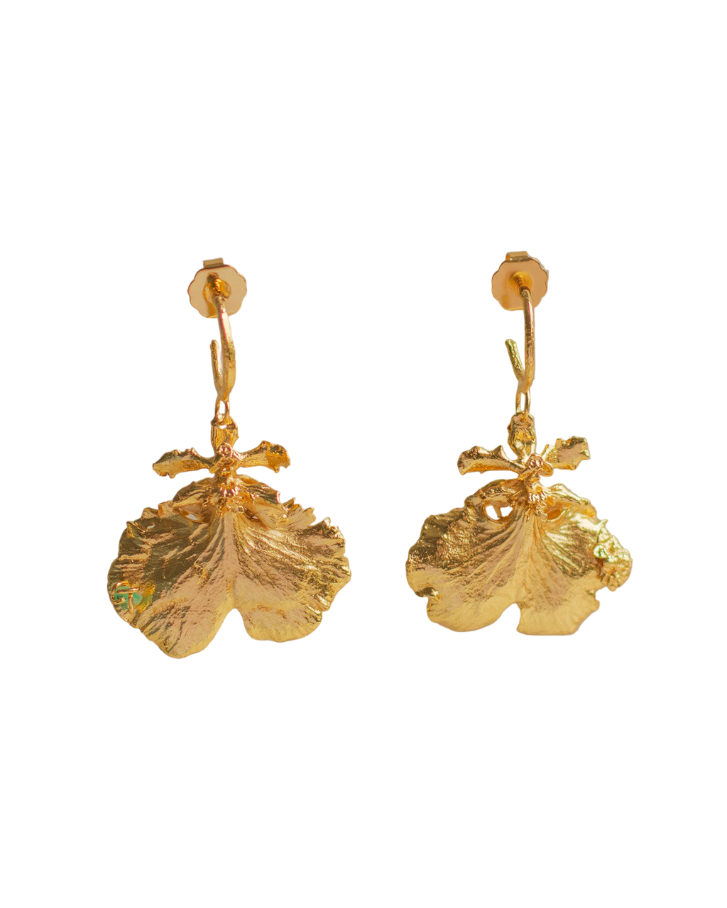 Aretes Candonga Orquidea Dama Danzante Esmeralda