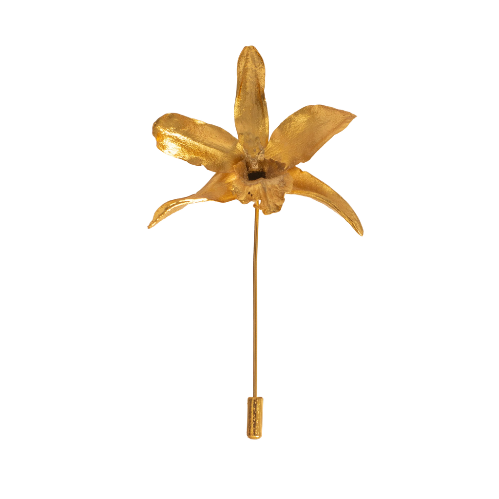 Broche Prendedor Orquidea Lluvia de Cereza
