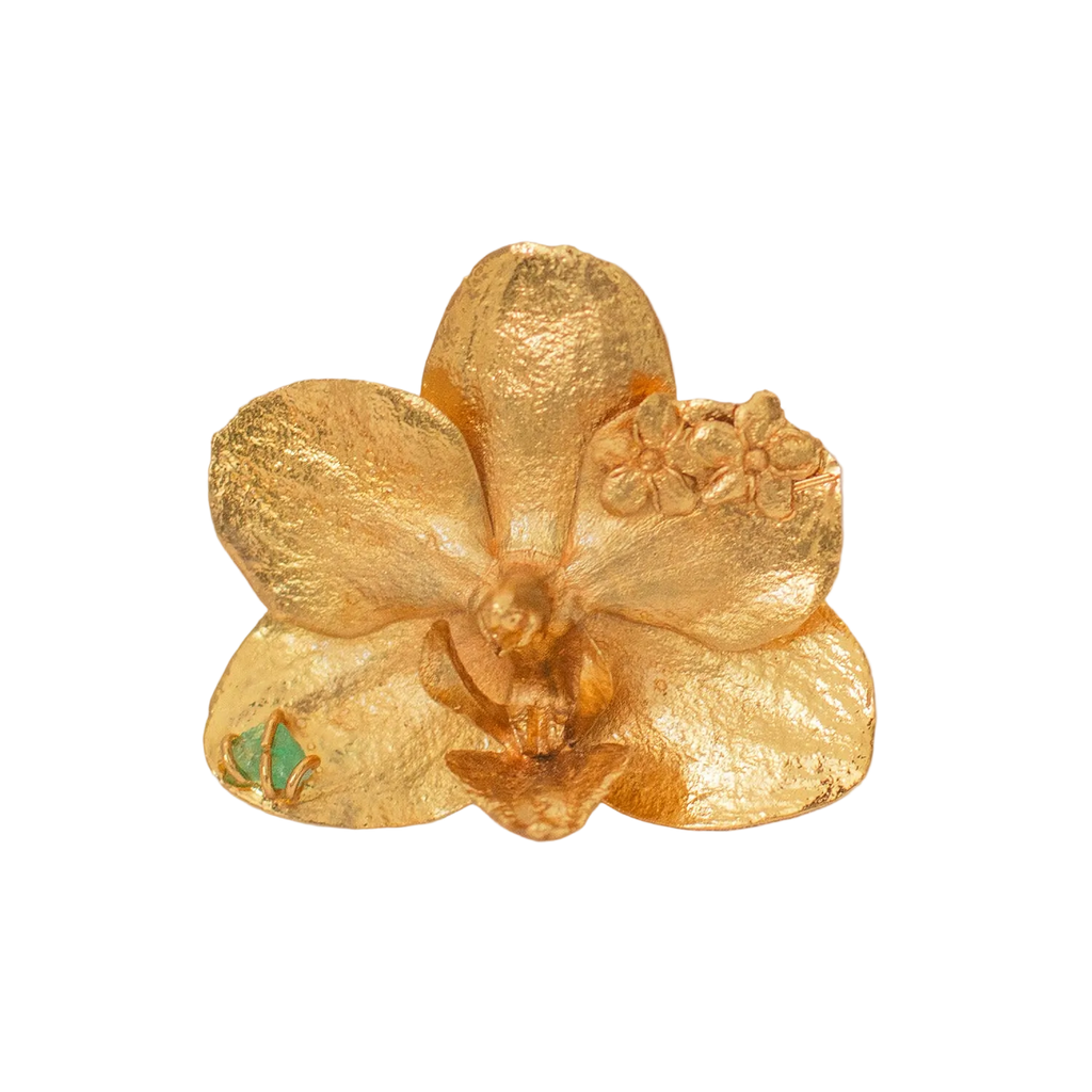 Emerald Elderflower Phalaenopsis Orchid Ring