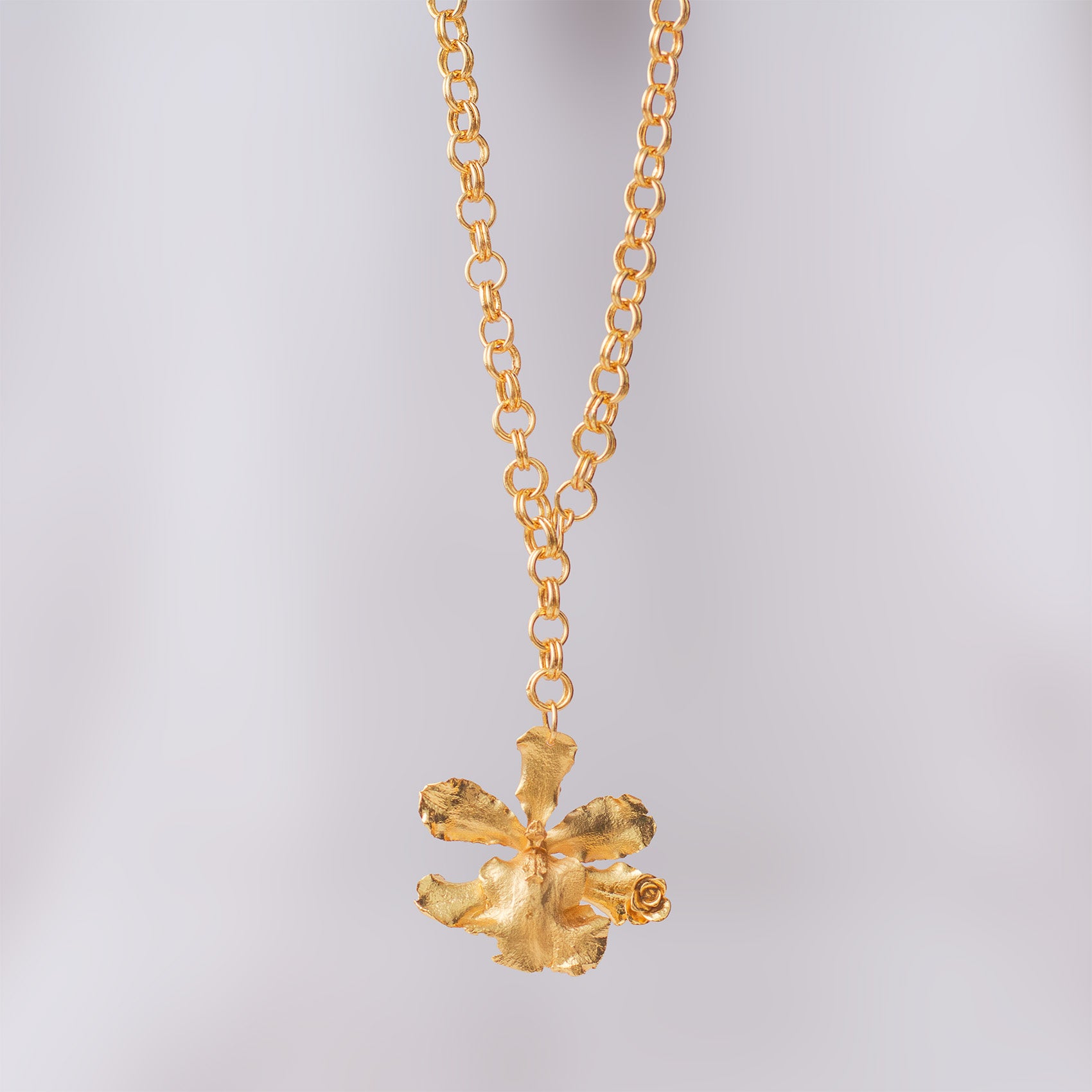 Collar Eslabonado Orquidea Odontoglossum Exotica