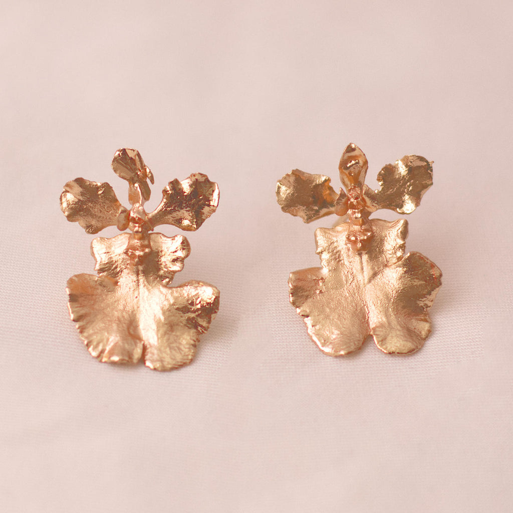 Aretes Topo Orquidea Tolumnia