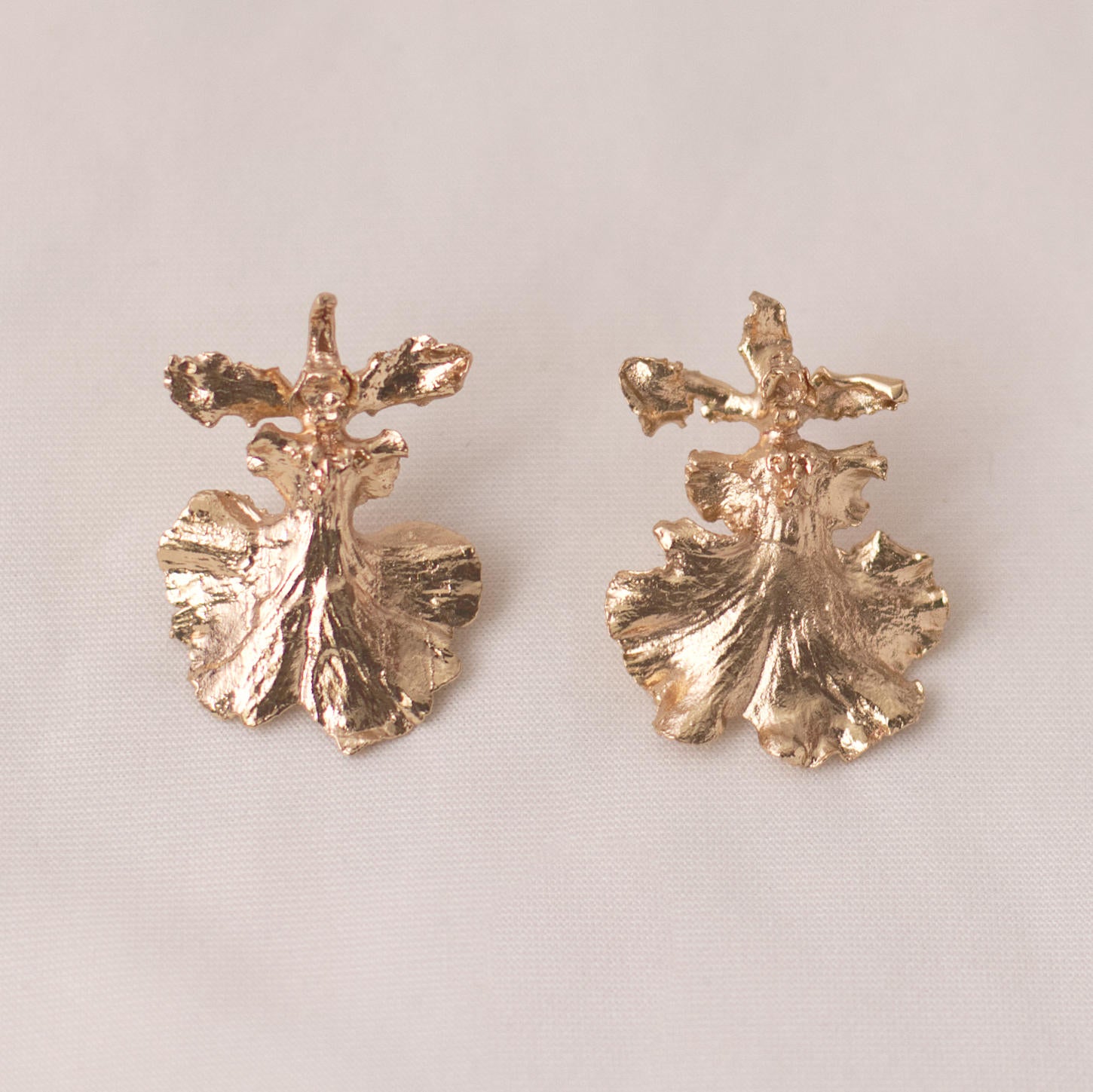 Aretes Topo Orquidea Dama Danzante