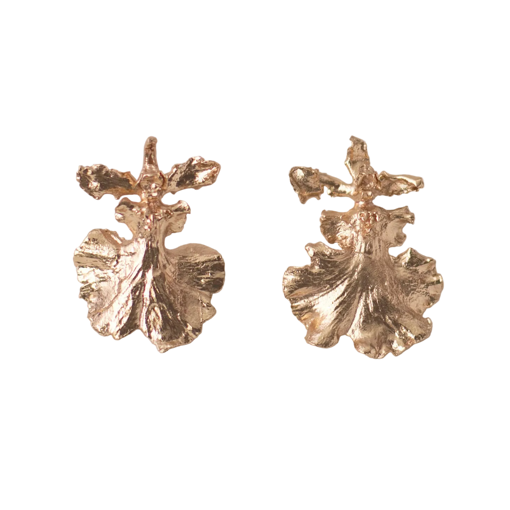 Aretes Topo Orquidea Dama Danzante