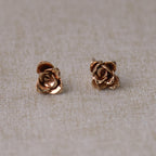 Aretes Topo Flor Suculenta Jade