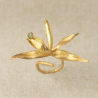 Anillo Orquidea Prosthechea Fragans Esmeralda