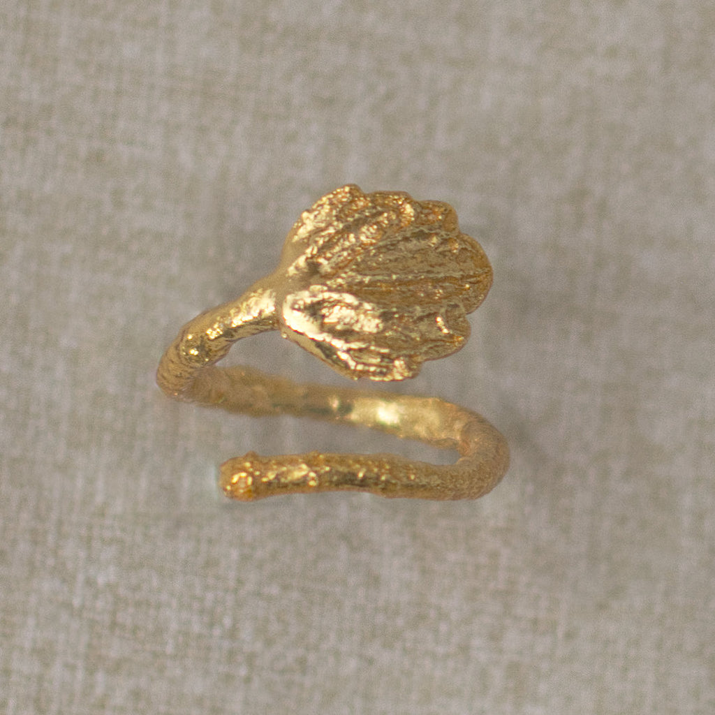 Anillo Hoja Toronjil Argolla Rama