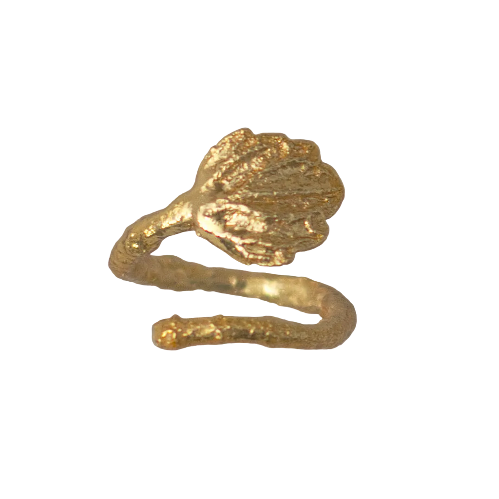 Anillo Hoja Toronjil Argolla Rama