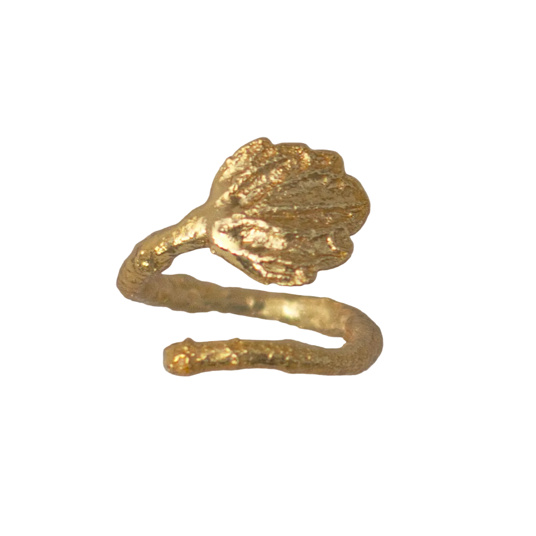 Anillo Hoja Toronjil Argolla Rama