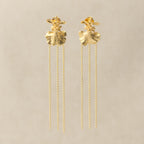 Aretes Largos Orquidea Dama Danzante con Cadenas