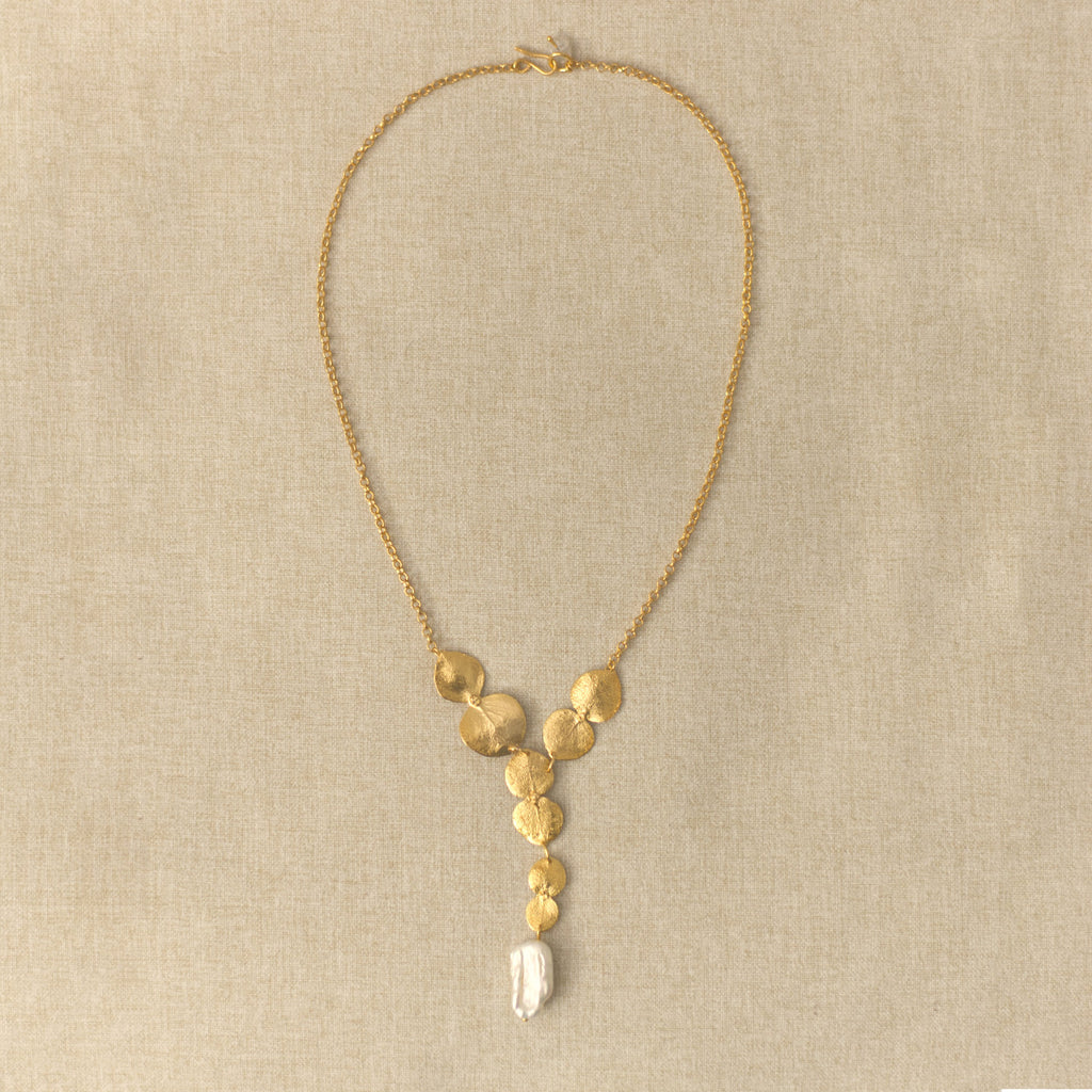Collar Cuatro Eucaliptos Perla Barroca