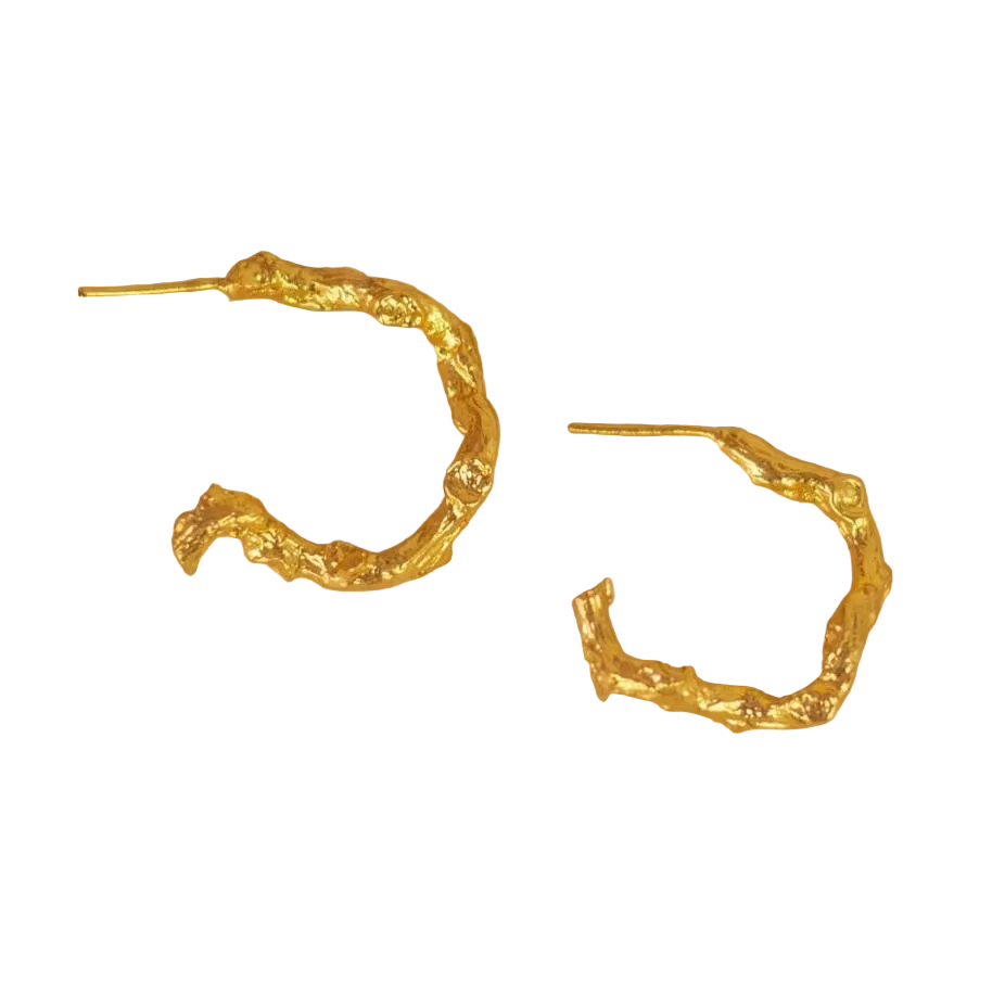 Aretes Candonga Ramita Palma Pequeños