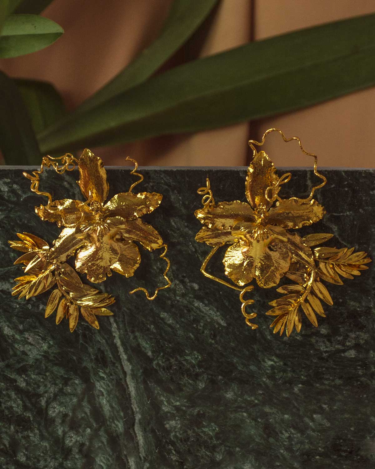 Aretes Orquidea Odontoglossum Romeron Enredadera