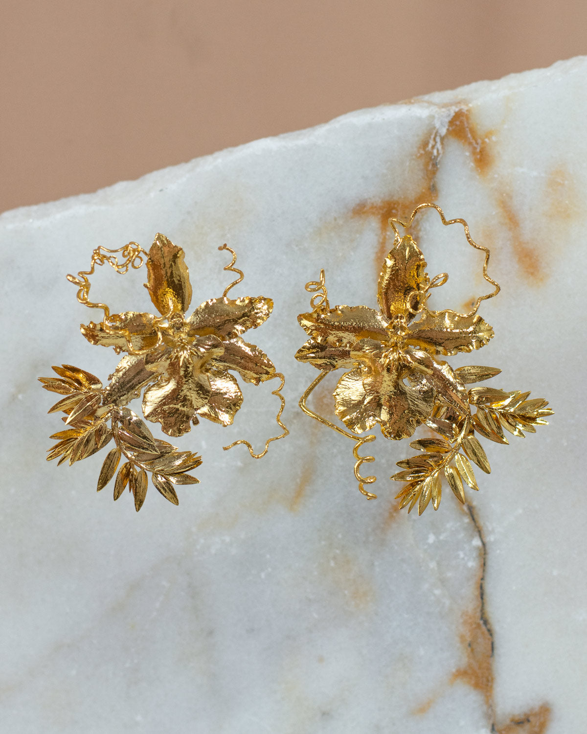 Aretes Orquidea Odontoglossum Romeron Enredadera