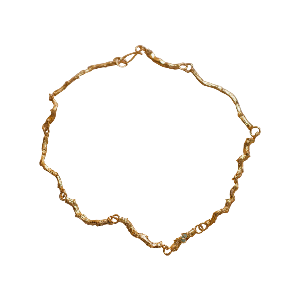 Collar Choker Ramita Palma Coco Esmeralda