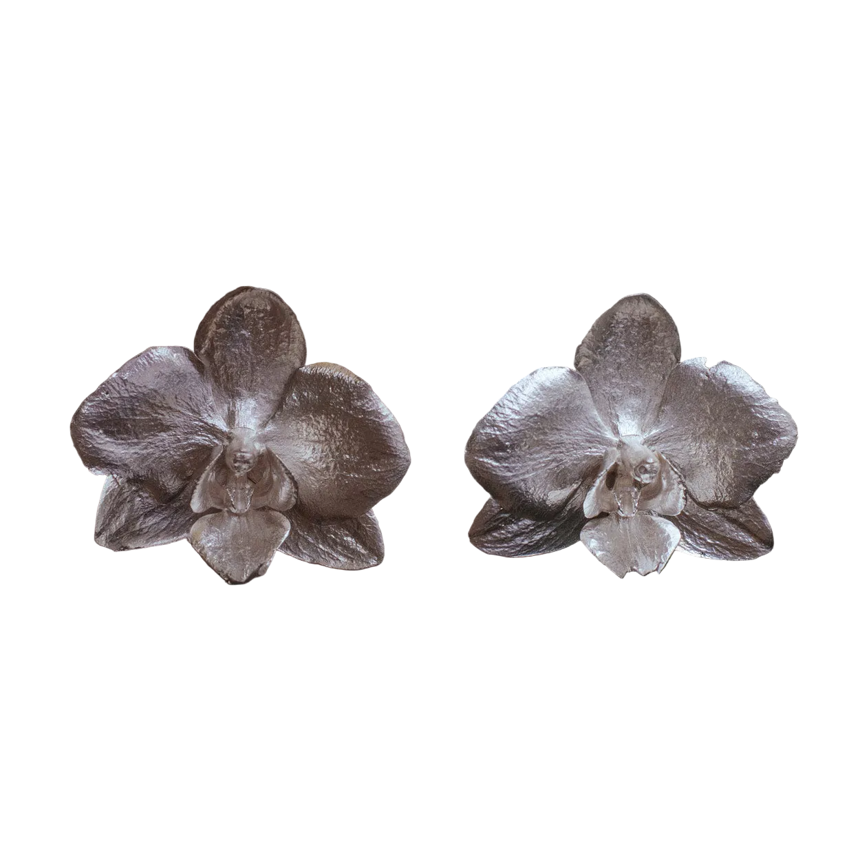 Aretes Orquidea Phalaenopsis Mediana Plata Ecológica